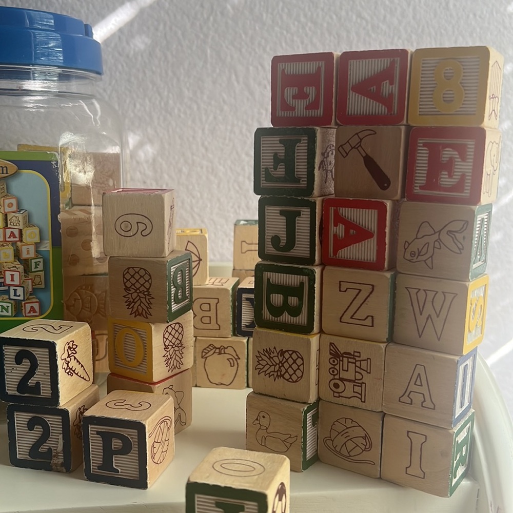 Vintage Imaginarium Letters and numbers Wood Blocks